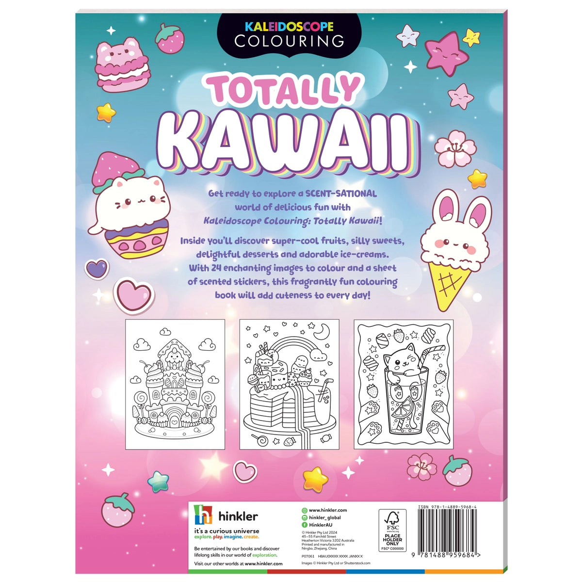 Colouring Book Scented Stickers Totally Kawaii
