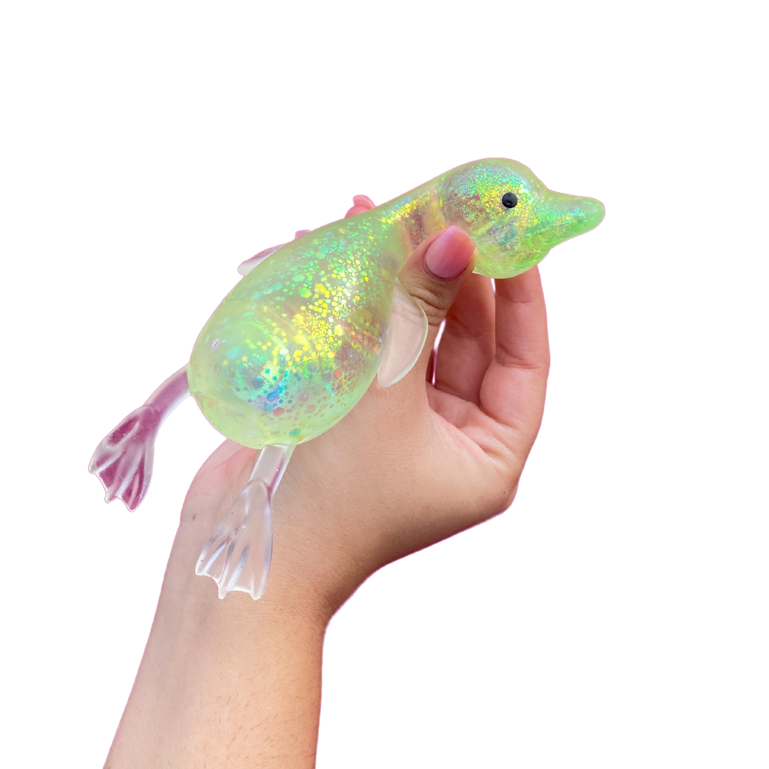Jelly Glitter Goose Squishy Toy