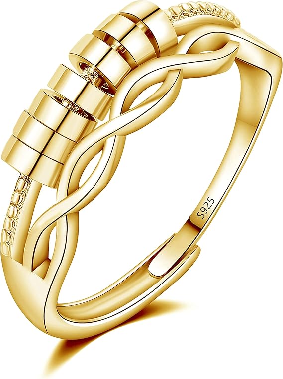 Gold Infinity Fidget Ring Adjustable