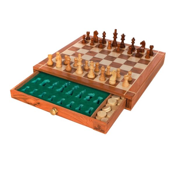 Chess & Checkers Wooden Game Set