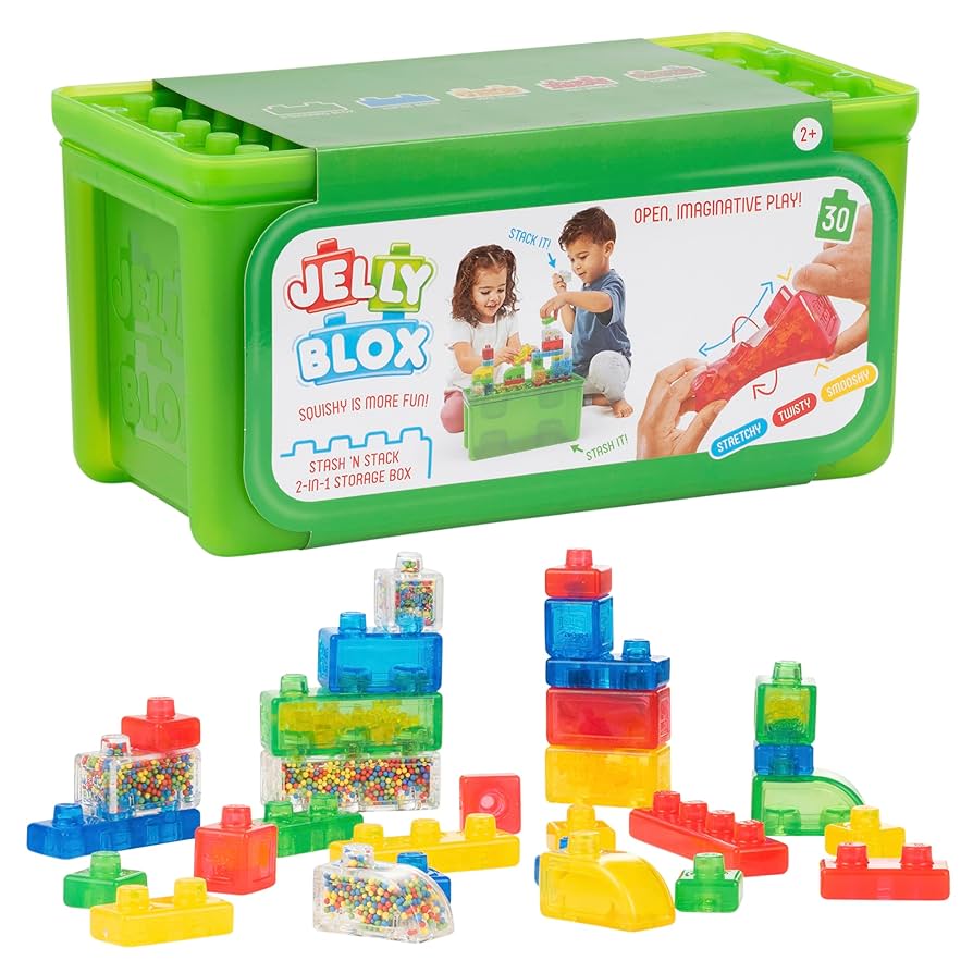 Sensory Jelly Blox Stash n Stack - 2 in 1 Storage Case