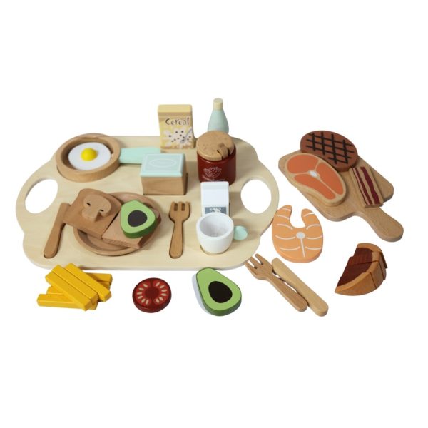 Wooden Breakfast Play Food Set