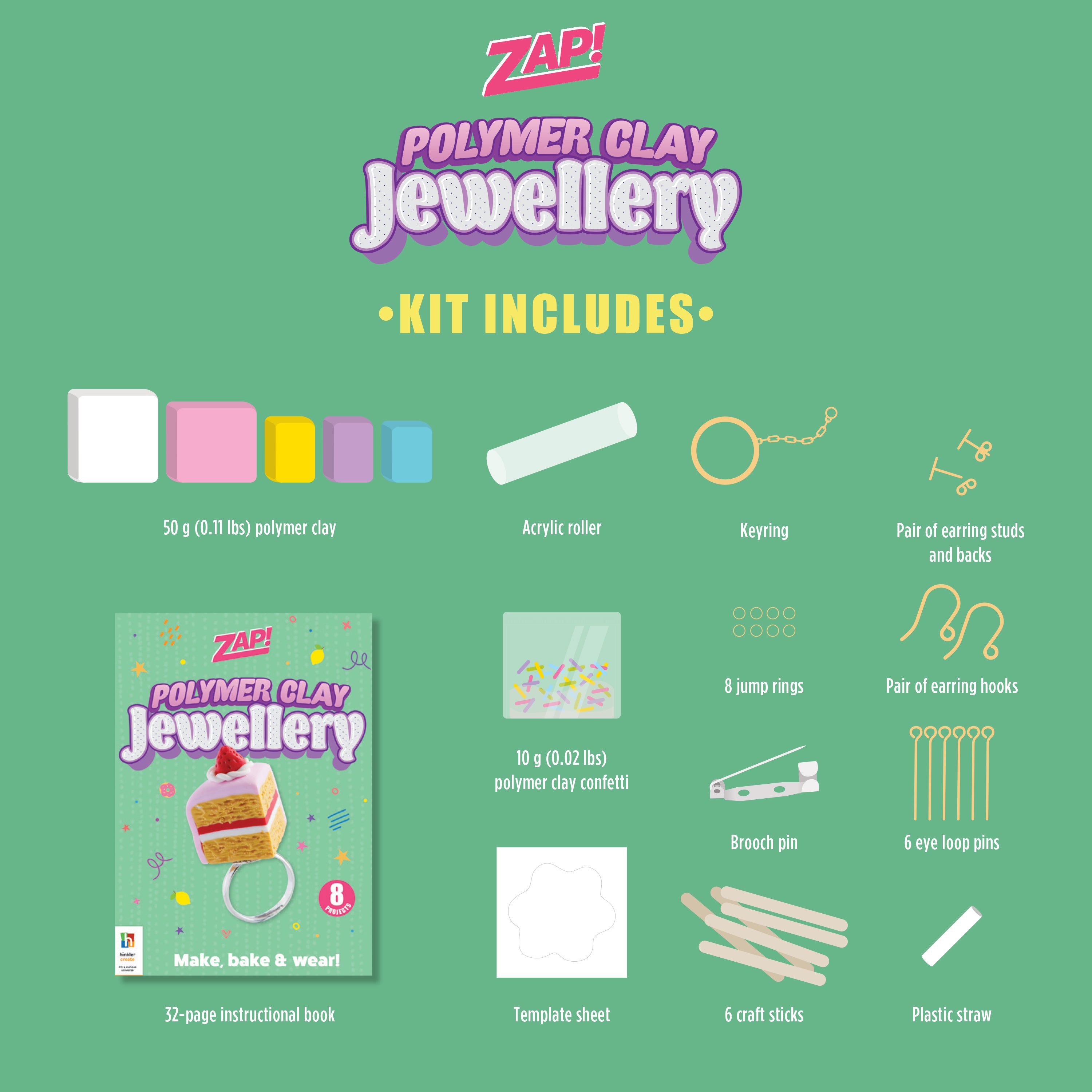 Polymer Clay Jewellery Kit – Create 4 Projects