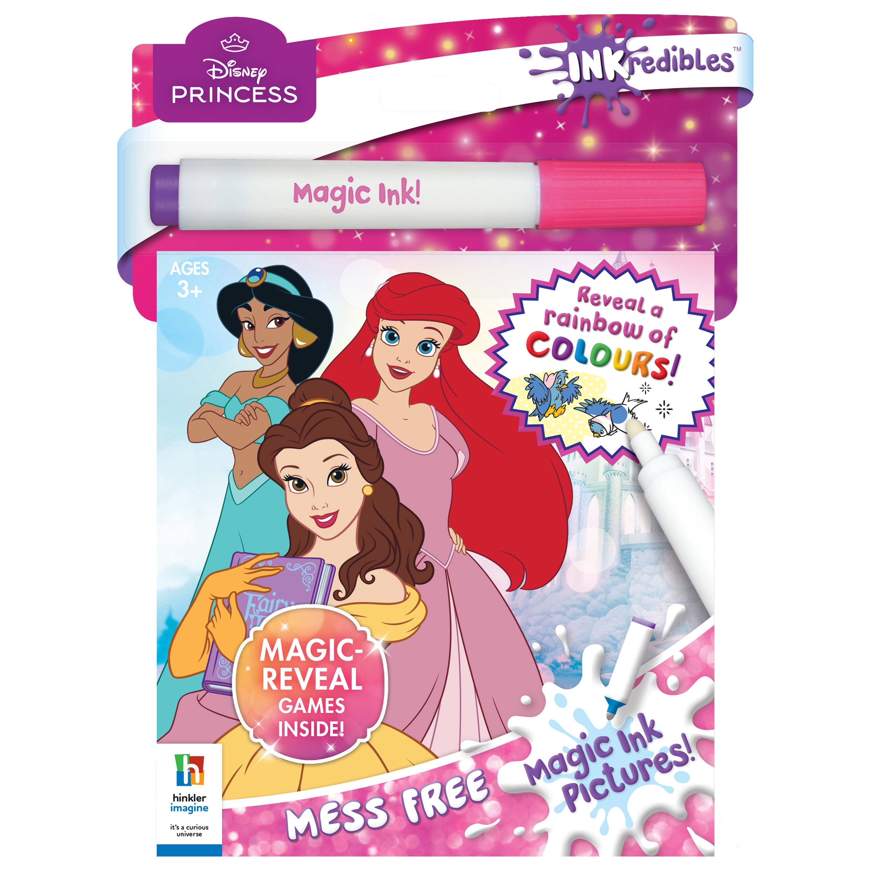 Disney Princess Magic Ink Pictures Book – Mess-Free Colouring Fun