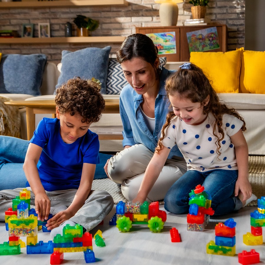 Sensory Jelly Blox Stash n Stack - 2 in 1 Storage Case