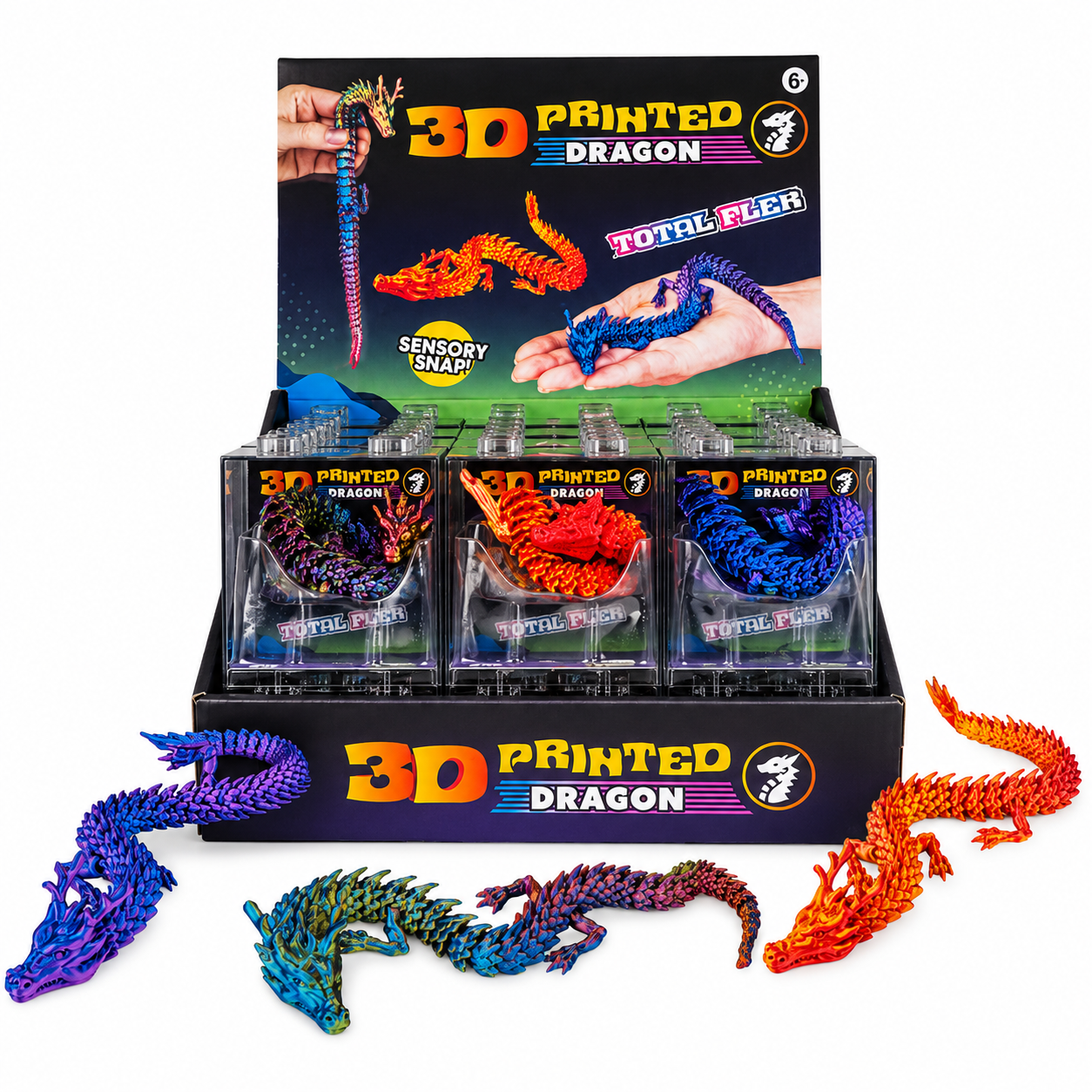 3D Sensory Fidget Dragon