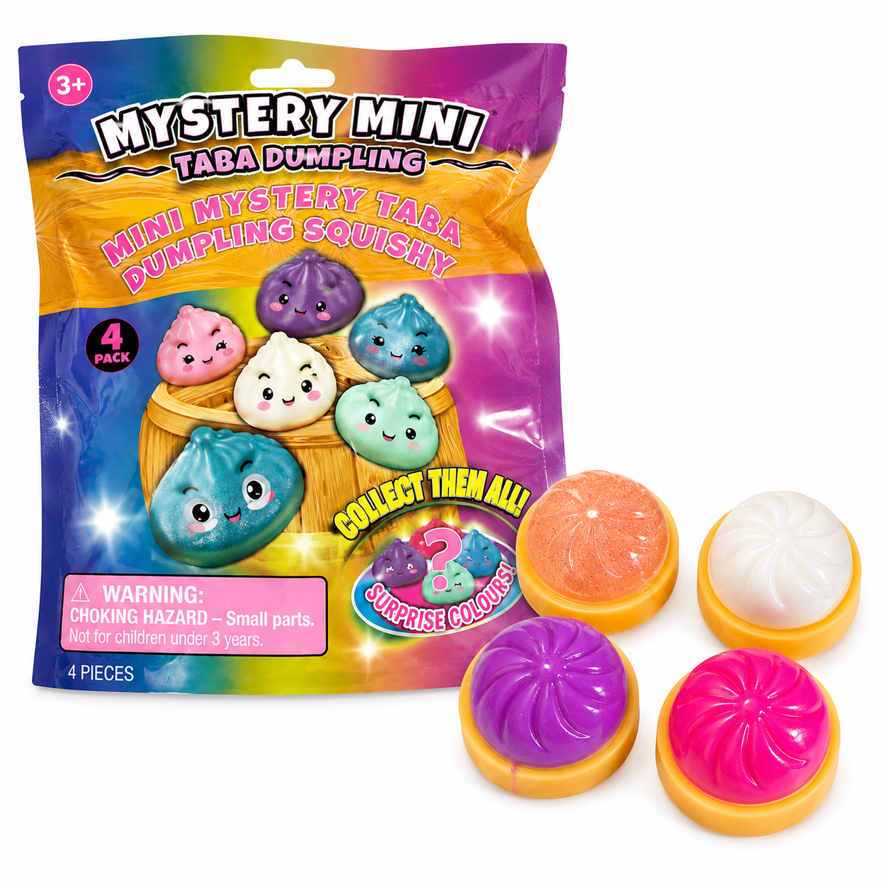 Mystery Taba Dumpling Squishy 4 Pack Mini