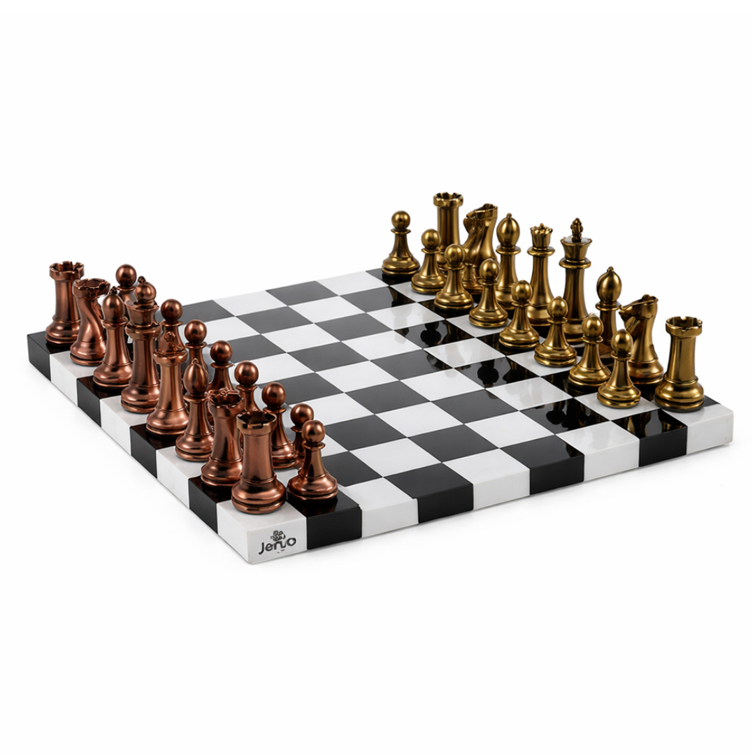 Marble Chess Board with Resin Pieces