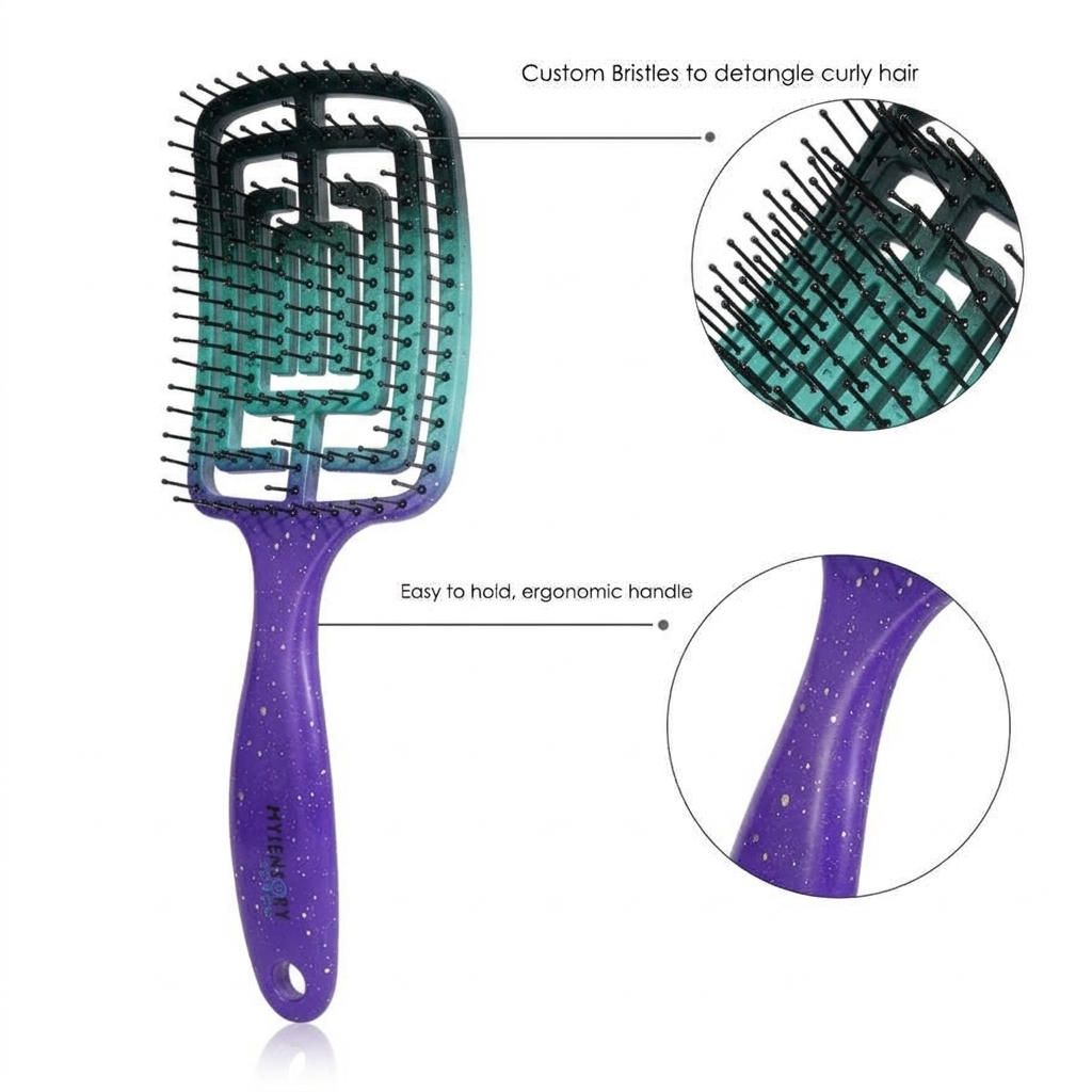 Sensory Detangling Hairbrush Curly Firm