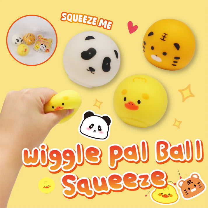 Squishy Ball Animal Face 3 Pack