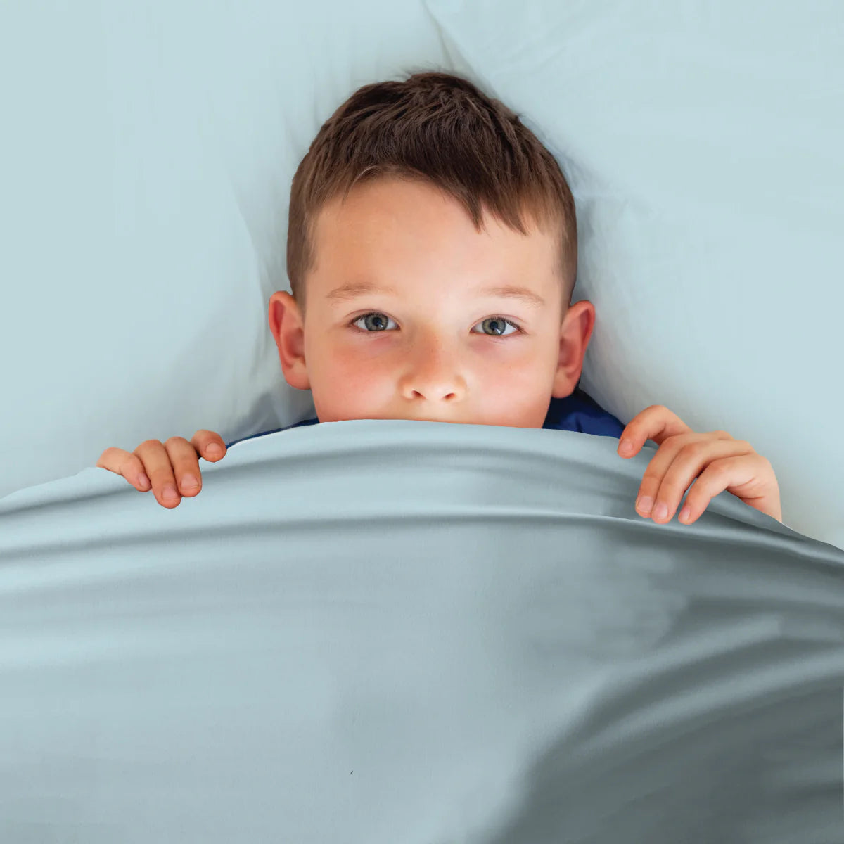 Light Blue Sensory Compression Bed Sheet