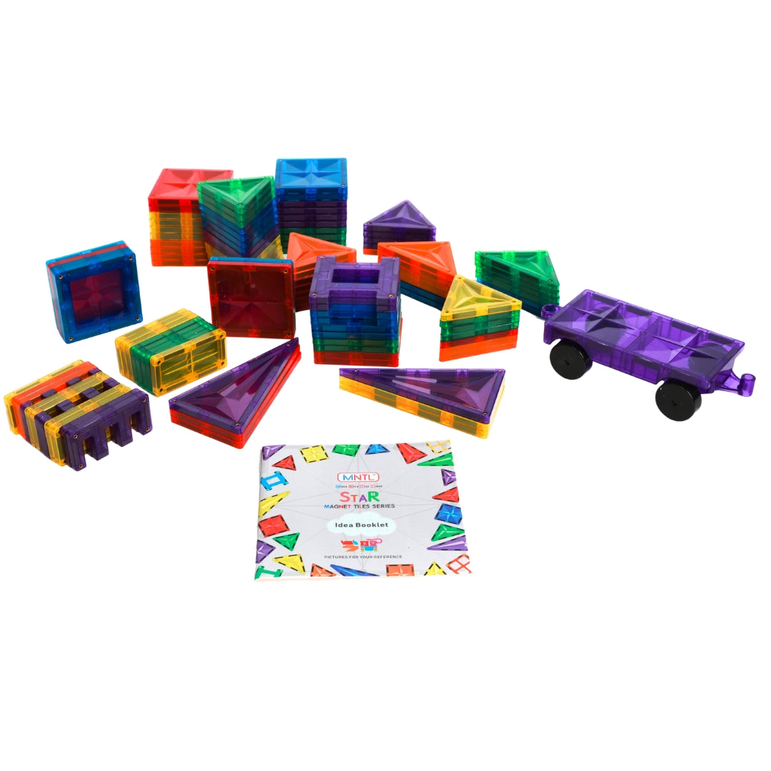 Magnetic Rainbow Tiles 108 Piece Set