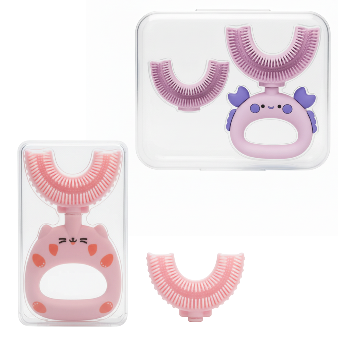 U Shaped Toothbrush Bundle - Toddler Girl