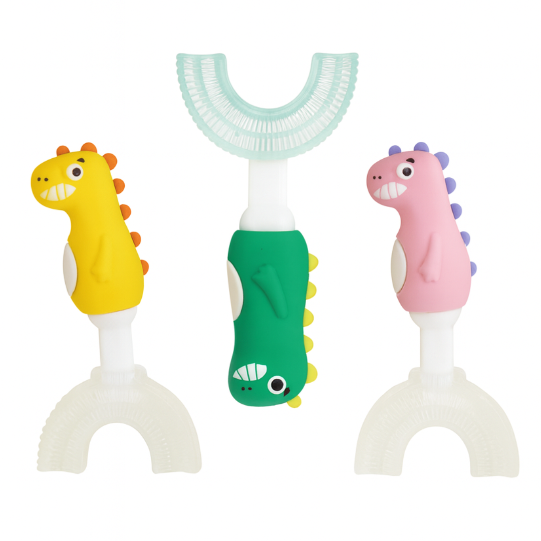 Cheeky Dinosaur U-Shaped Sensory Toothbrush