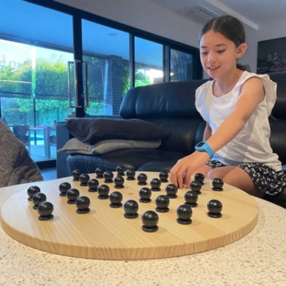 Giant Solitaire and Chinese Checkers Wooden Game