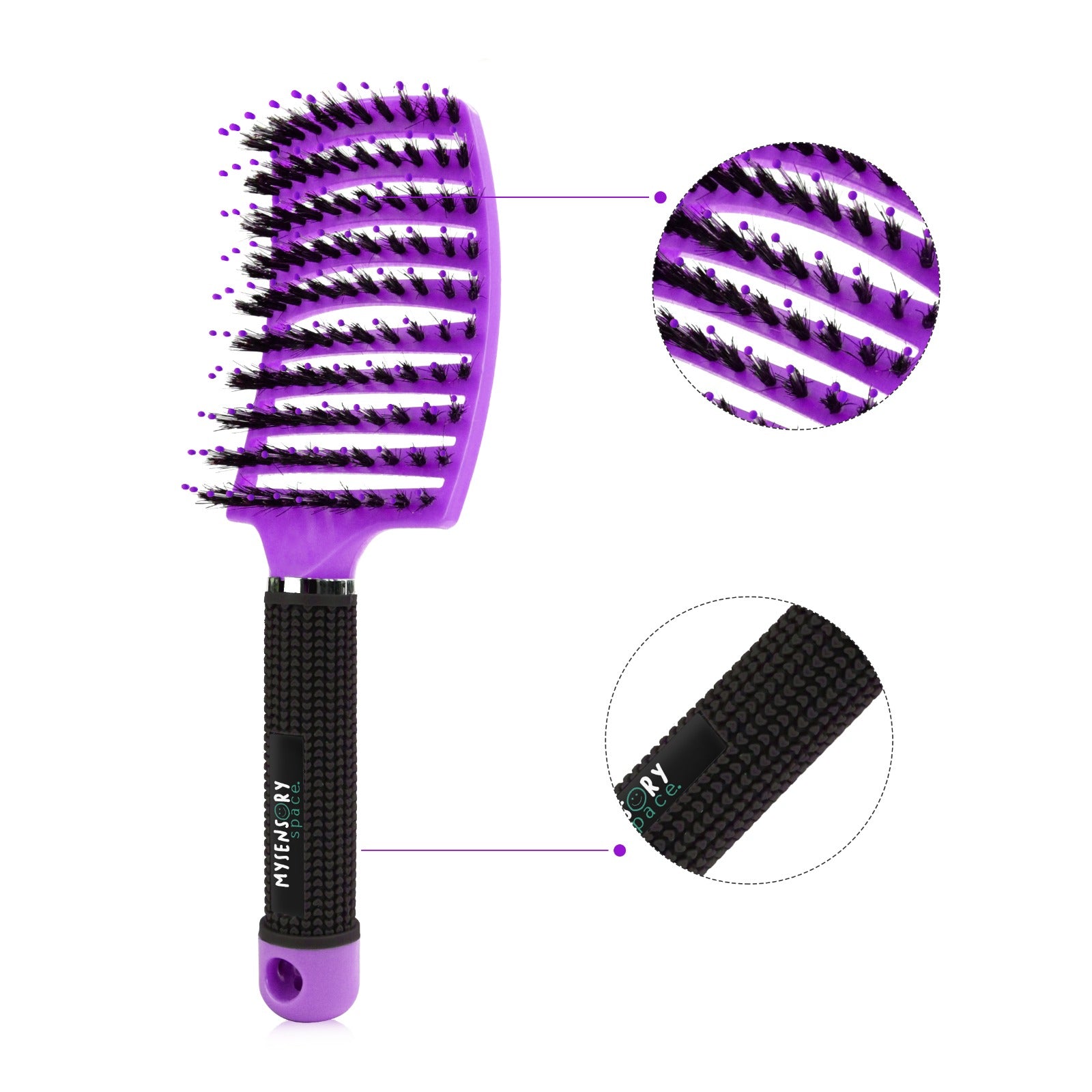 Detangling Hairbrush Purple: Ships End Feb