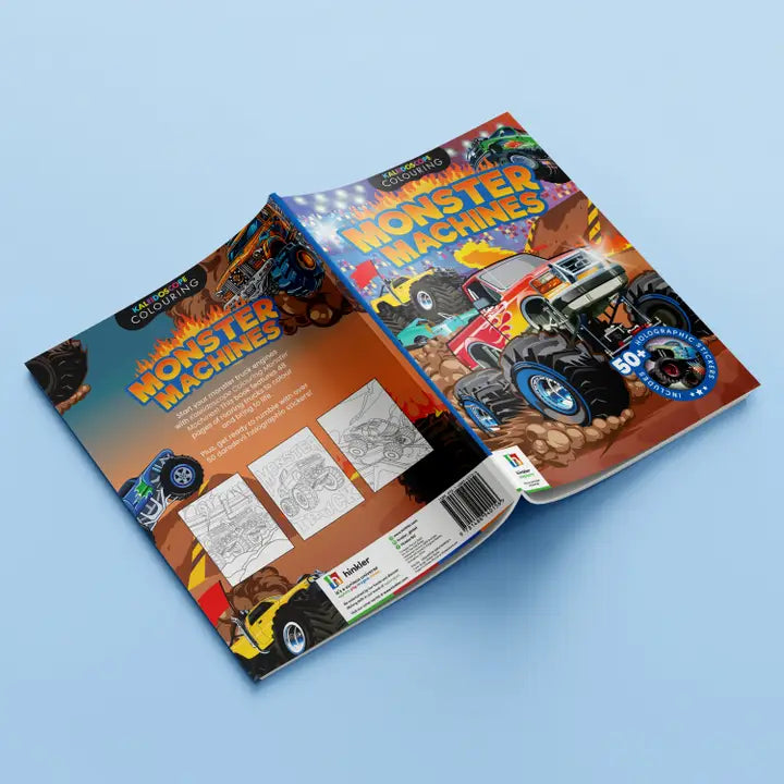 Sticker Colouring Book Monster Trucks