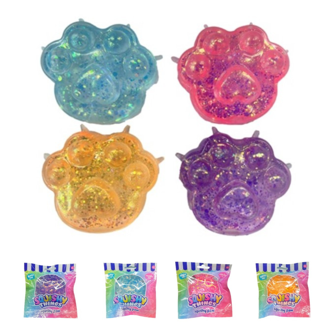 Squishy Glitter Jelly Cat Paw