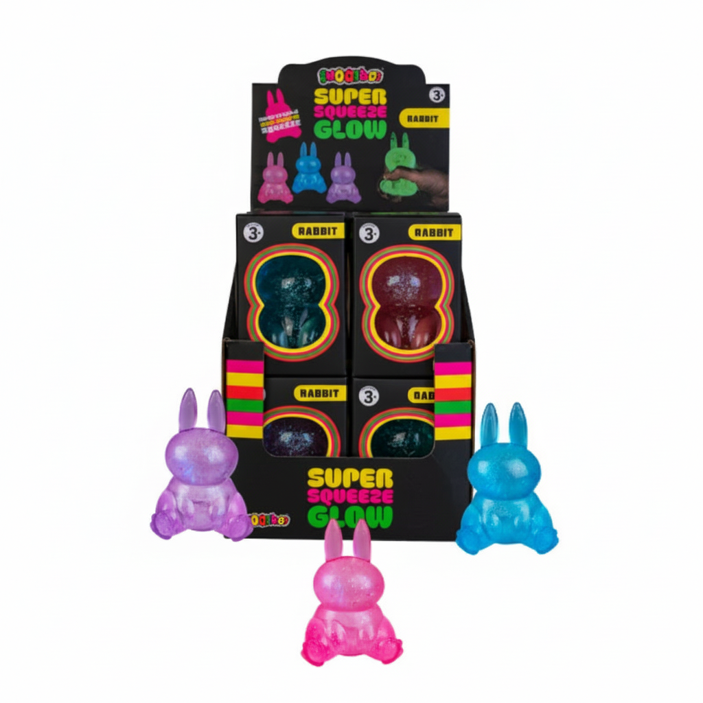 Jelly Glitter Glow Bunny Squishy