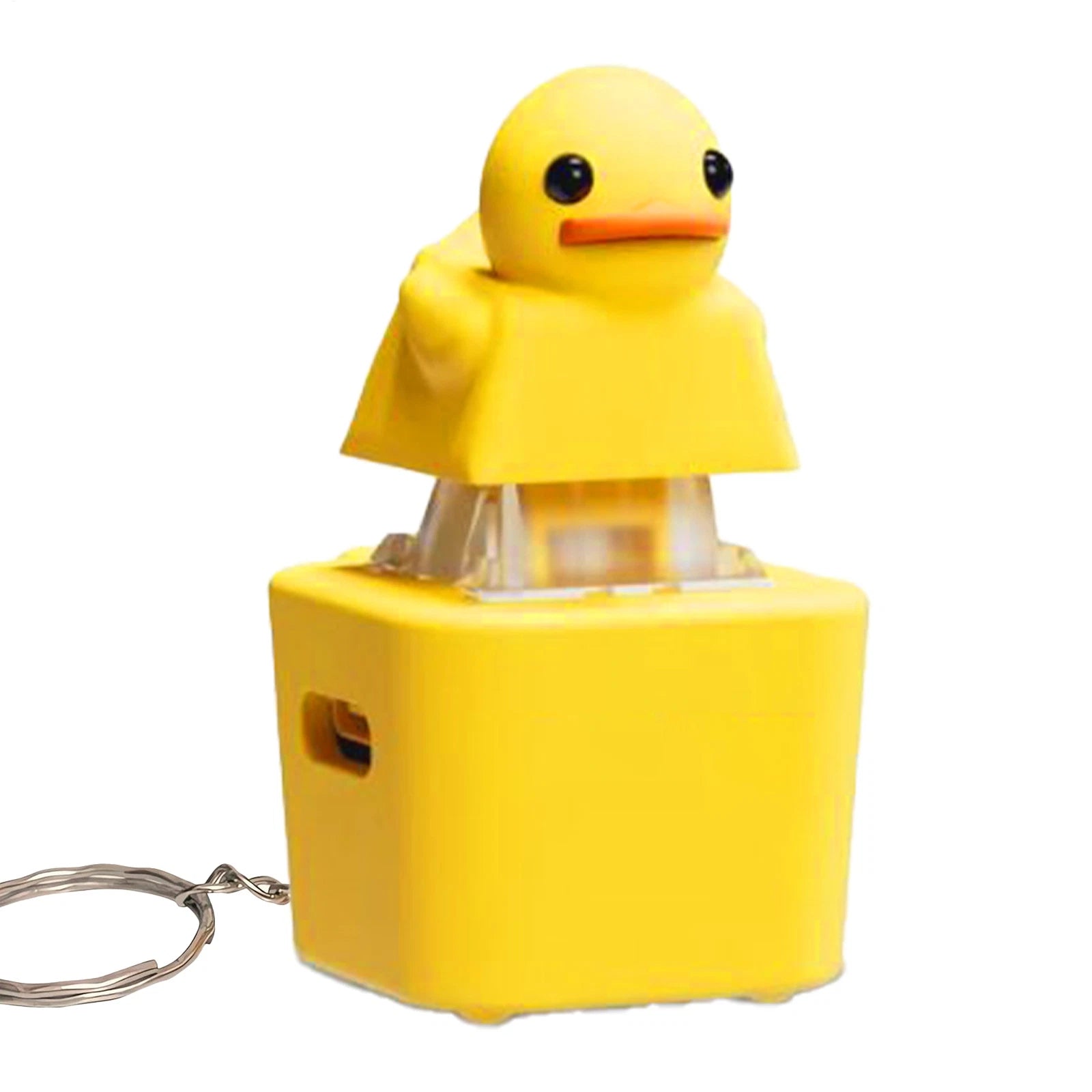 2x Quaking Sound Duck Fidget Keychain
